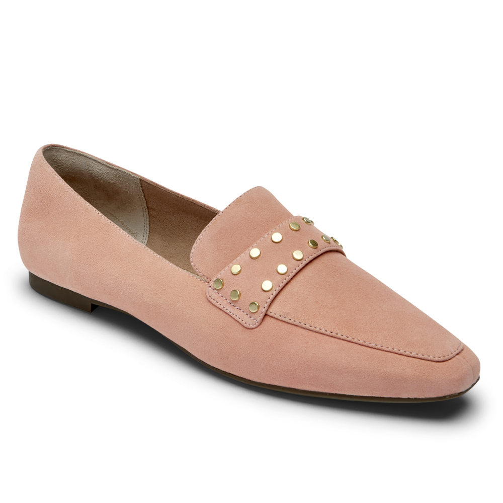 Rockport Womens Loafers Pink - Total Motion Laylani Studded - UK 427-UDBQXY